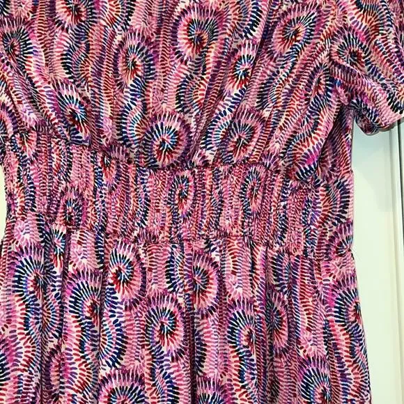 POLIN art MOI BNWT pink swirl patterned midi - Picture 7 of 8